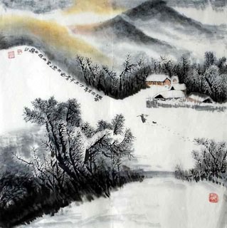 Chinese Snow Painting,69cm x 69cm,1043004-x