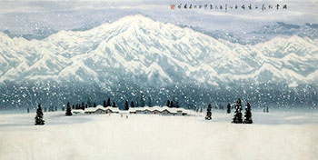 Chinese Snow Painting,68cm x 136cm,1095115-x
