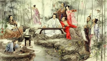 Chinese the Eight Immortals Painting,90cm x 175cm,3803012-x