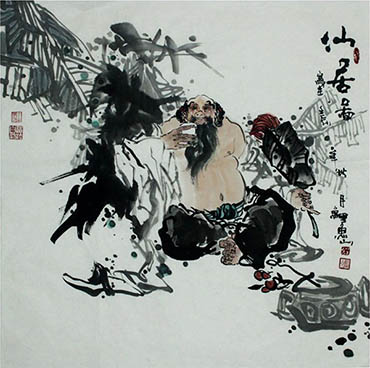 Chinese the Eight Immortals Painting,68cm x 68cm,ys31124002-x