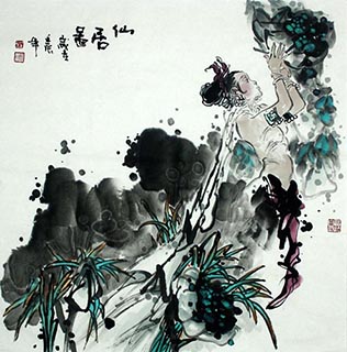 Chinese the Eight Immortals Painting,68cm x 68cm,ys31124006-x
