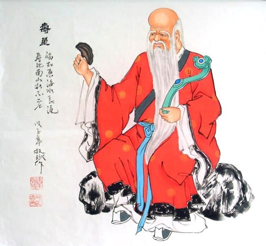 the Three Gods of Fu Lu Shou,50cm x 50cm(19〃 x 19〃),3519001-z