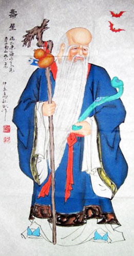 the Three Gods of Fu Lu Shou,50cm x 100cm(19〃 x 39〃),3519043-z