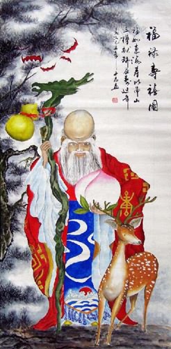 the Three Gods of Fu Lu Shou,66cm x 136cm(26〃 x 53〃),3532015-z