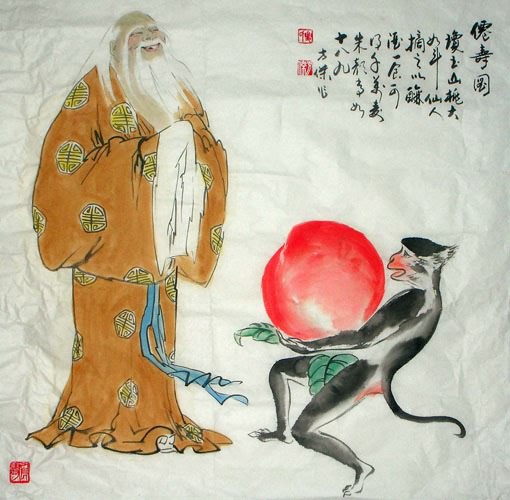 the Three Gods of Fu Lu Shou,69cm x 69cm(27〃 x 27〃),3745009-z