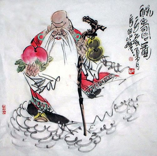 the Three Gods of Fu Lu Shou,69cm x 69cm(27〃 x 27〃),3745010-z
