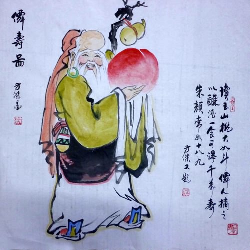 the Three Gods of Fu Lu Shou,69cm x 69cm(27〃 x 27〃),3745023-z