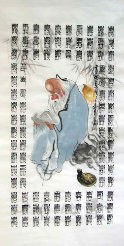 the Three Gods of Fu Lu Shou,69cm x 138cm(27〃 x 54〃),3775003-z