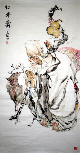 the Three Gods of Fu Lu Shou,69cm x 138cm(27〃 x 54〃),3782006-z