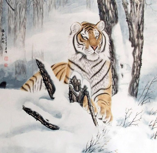 Tiger,97cm x 90cm(38〃 x 35〃),4687002-z