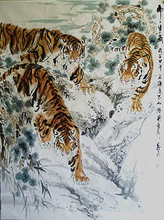 Chinese Tiger Painting,120cm x 160cm,4695101-x