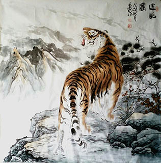 Chinese Tiger Painting,96cm x 96cm,4695105-x
