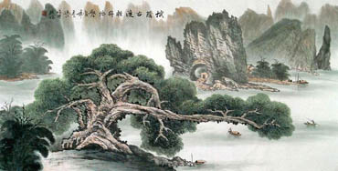 Chinese Trees Painting,66cm x 136cm,1049004-x