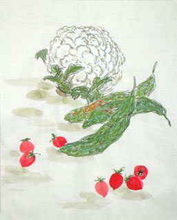 Chinese Vegetables Painting,40cm x 50cm,2360098-x