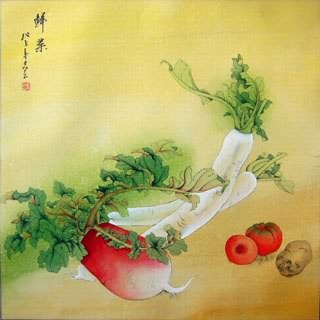 Chinese Vegetables Painting,69cm x 69cm,2385011-x