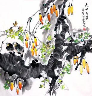 Chinese Vegetables Painting,69cm x 69cm,2408002-x