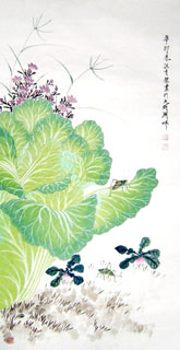 Chinese Vegetables Painting,50cm x 100cm,2410004-x