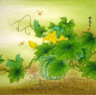 Chinese Vegetables Painting,66cm x 66cm,2419004-x