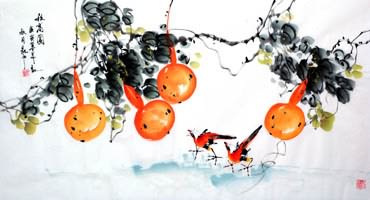 Chinese Vegetables Painting,50cm x 100cm,2437018-x