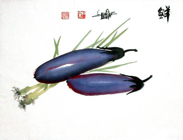 Chinese Vegetables Painting,34cm x 46cm,2604005-x
