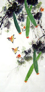 Chinese Vegetables Painting,50cm x 100cm,2614058-x