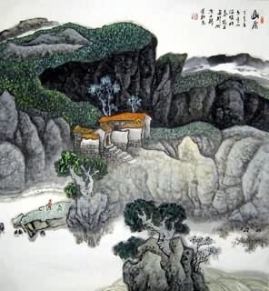 Chinese Village Countryside Painting,97cm x 90cm,1187003-x