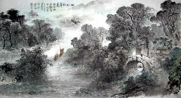 Chinese Village Countryside Painting,97cm x 180cm,1188002-x