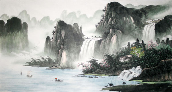 Waterfall,97cm x 180cm(38〃 x 70〃),1057010-z