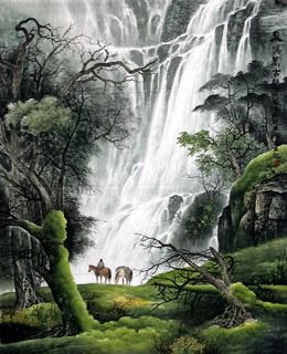Chinese Waterfall Painting,120cm x 95cm,1135037-x