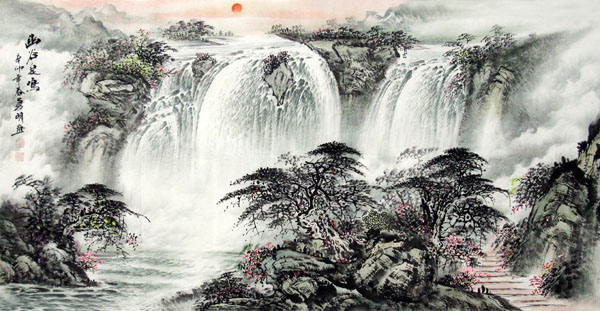 Waterfall,69cm x 138cm(27〃 x 54〃),1136003-z