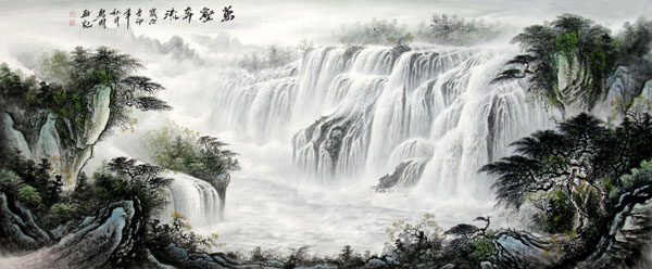 Waterfall,96cm x 240cm(38〃 x 94〃),1136004-z