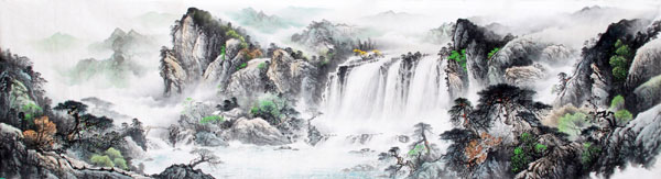 Waterfall,96cm x 330cm(38〃 x 130〃),1162007-z