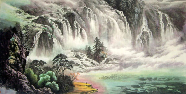 Waterfall,66cm x 136cm(26〃 x 53〃),1332009-z