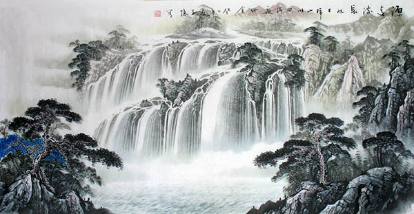 Waterfall,69cm x 138cm(27〃 x 54〃),bj11168004-z