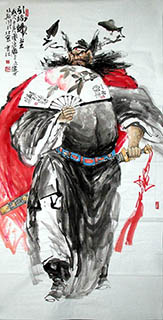 Chinese Zhong Kui Painting,96cm x 180cm,3447148-x