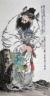 Chinese Zhong Kui Painting,66cm x 136cm,3776001-x