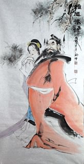Chinese Zhong Kui Painting,66cm x 136cm,3781001-x