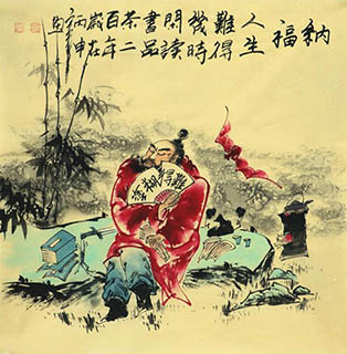 Chinese Zhong Kui Painting,68cm x 68cm,3787009-x