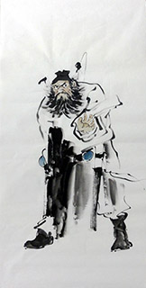Chinese Zhong Kui Painting,69cm x 138cm,3791010-x