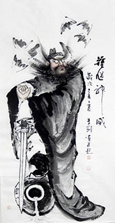 Chinese Zhong Kui Painting,69cm x 138cm,lj31162007-x
