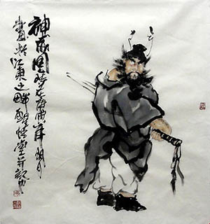 Chinese Zhong Kui Painting,50cm x 54cm,my31163002-x