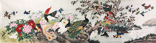 100 Birds,100cm x 360cm(39〃 x 142〃),2735012-z
