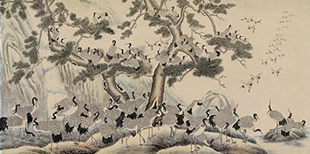 Chinese 100 Birds Painting,50cm x 100cm,2735015-x