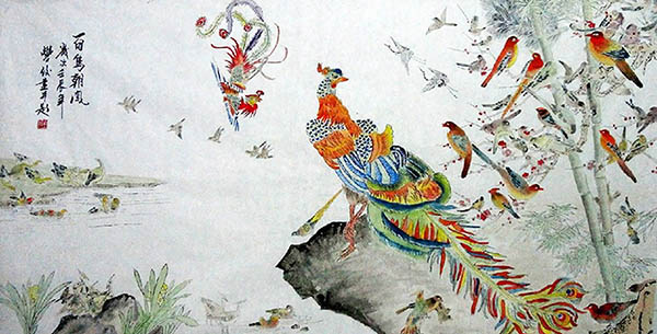 100 Birds,90cm x 170cm(35〃 x 67〃),4622010-z