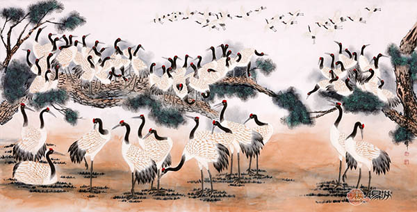 100 Birds,120cm x 235cm(47〃 x 93〃),wjh21181001-z