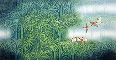 Chinese Bamboo Painting,97cm x 180cm,2574046-x
