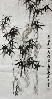 Chinese Bamboo Painting,51cm x 97cm,2632006-x