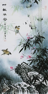 Chinese Bamboo Painting,51cm x 97cm,cyd21123007-x