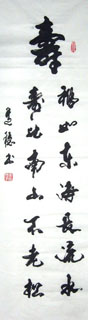 Chinese Birthday Calligraphy,34cm x 138cm,5907008-x