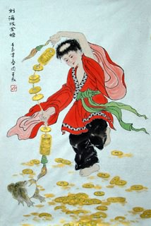 Chinese Boyes Painting,69cm x 46cm,3378002-x
